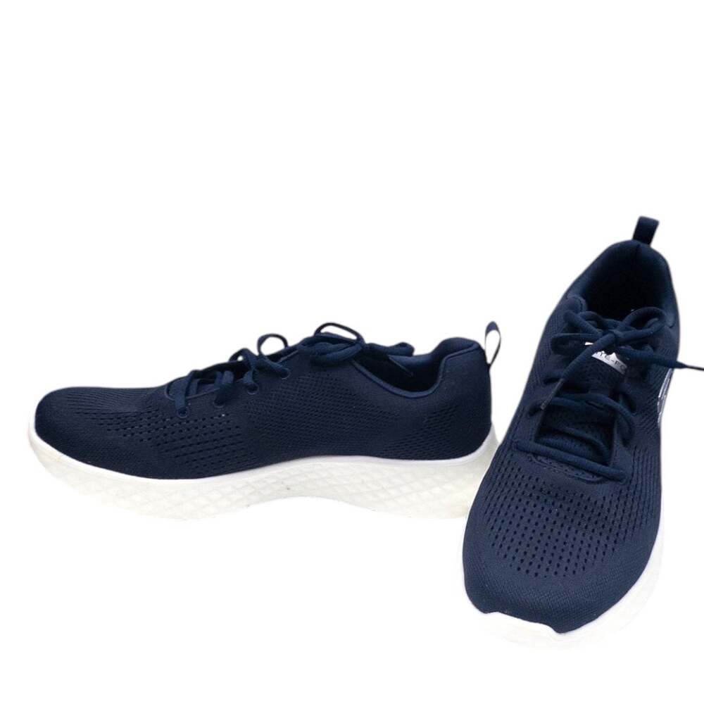 Skechers Lite Foam Men's Sz 11 Navy Lace-Up Sneaker Air Cooled Machine Washable
